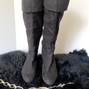 Heeled Faux Leather Boots